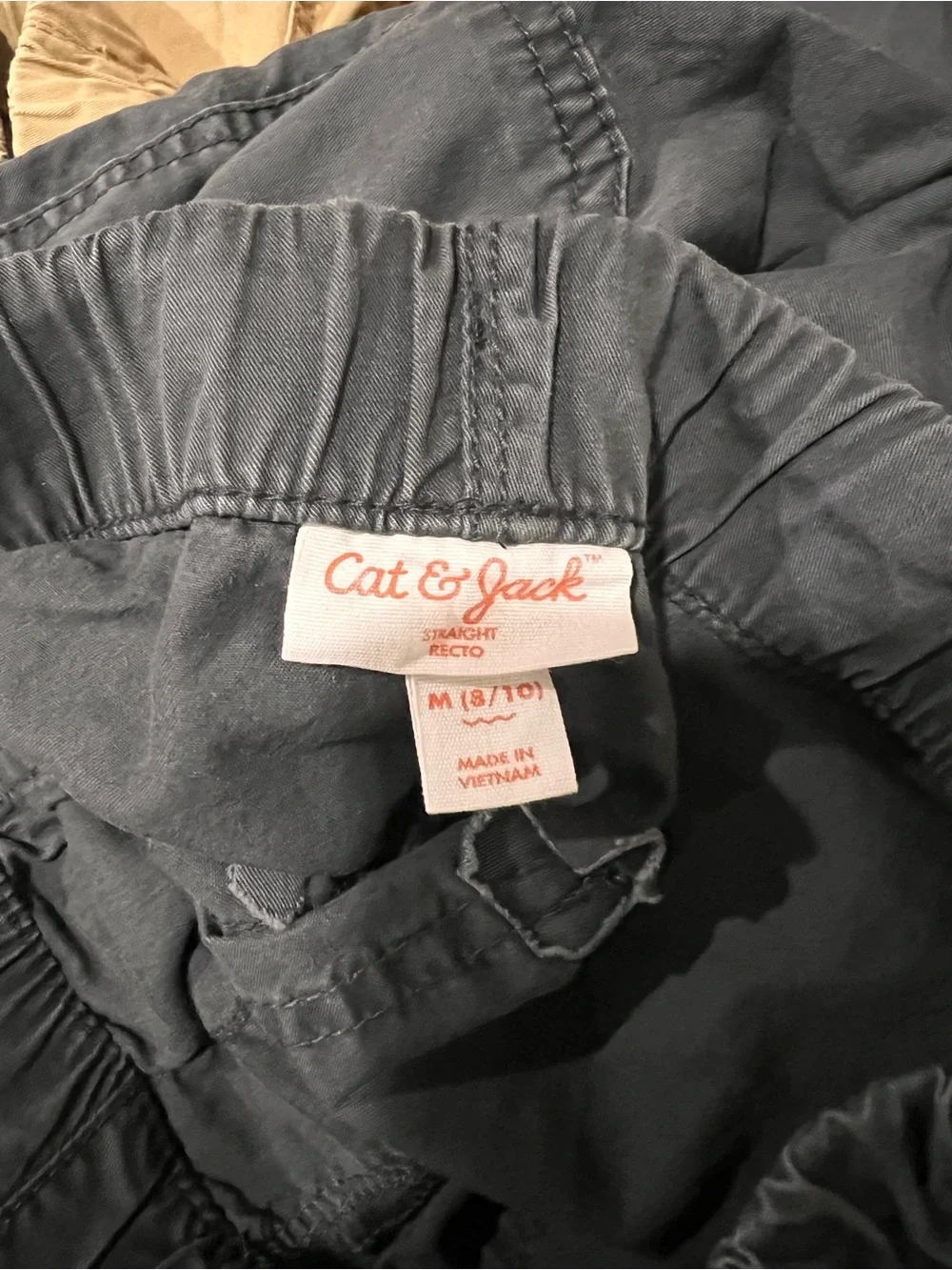 Cat & Jack Kids Cargo Pants - 4 pair included: Tan, Dark Gray, Light Gray, Navy